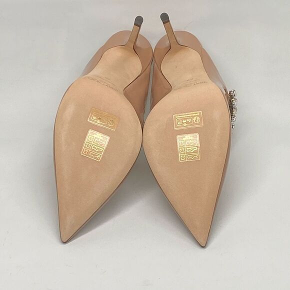 Jimmy Choo Bing 100MM Embellished Patent Leather Mules size 38 - Picture 14 of 15